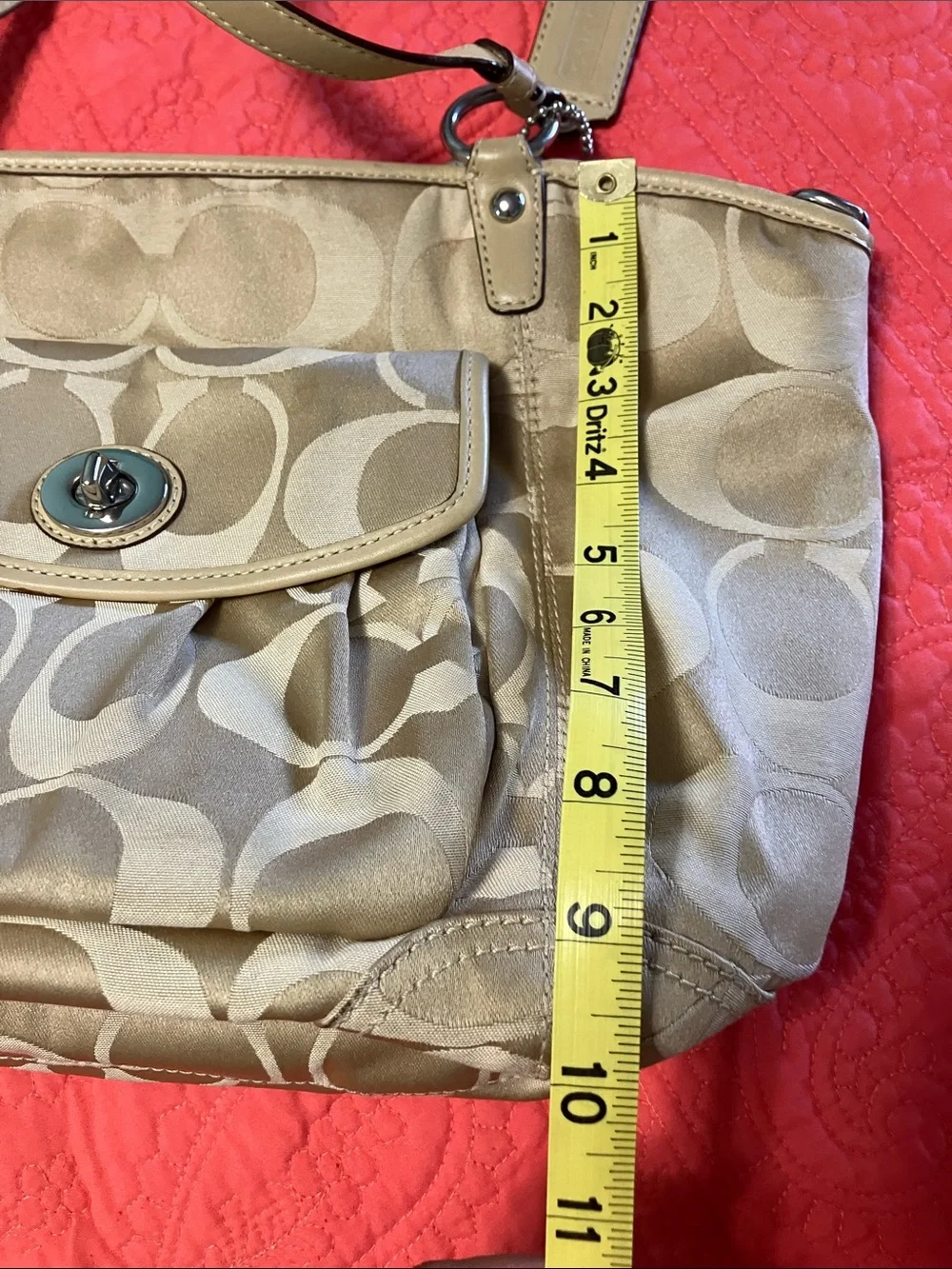 Coach Signature Leah Tote Handbag/Shoulder Bag - Picture 6 of 6